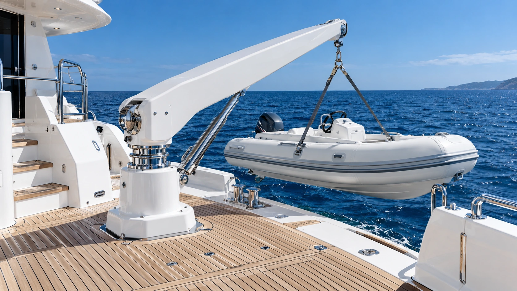 Illustrative marine deck service equipment
