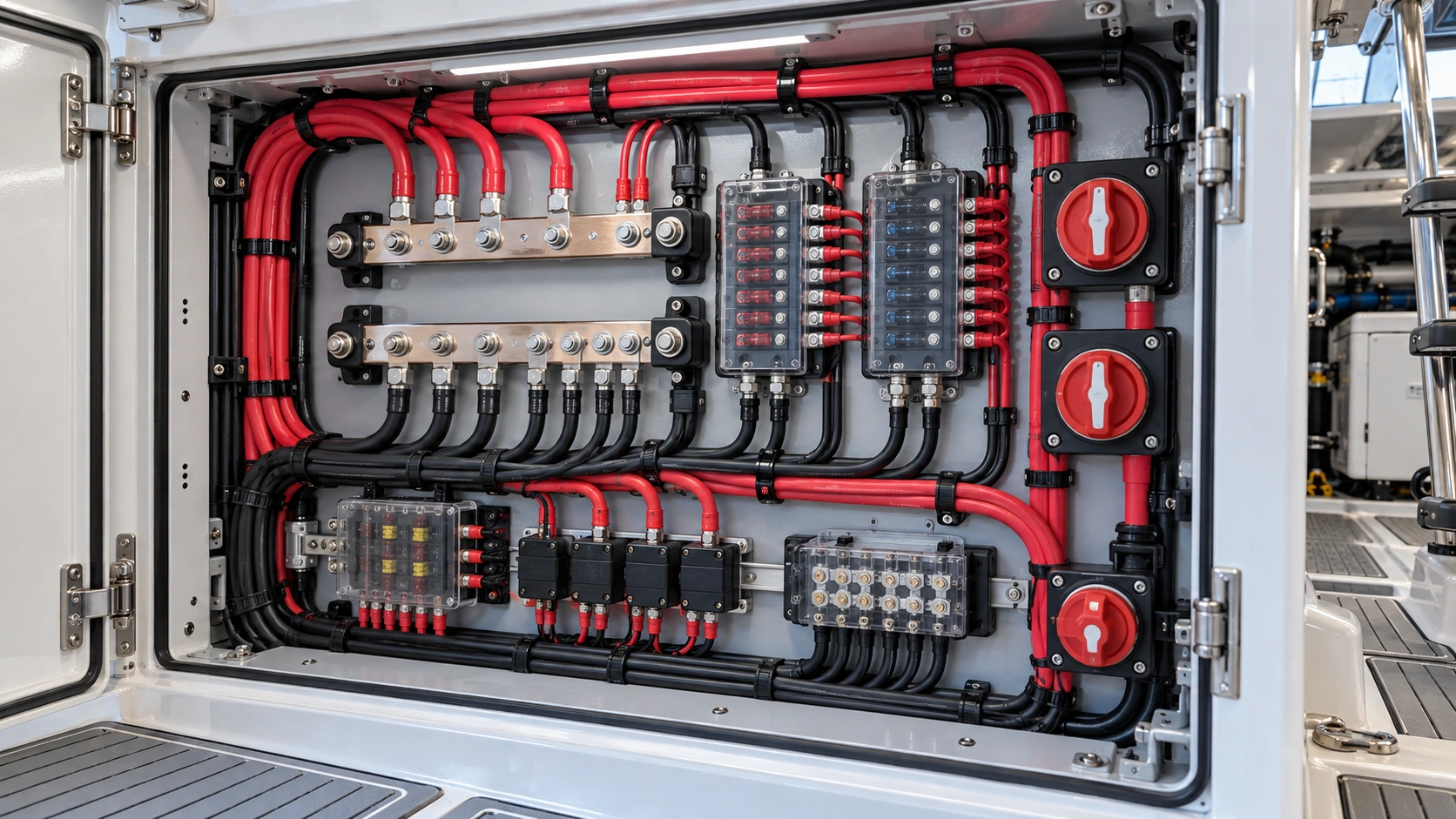 Marine electrical distribution and control equipment